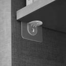 Kit 4 suporte adesivo prateleira transparente mão francesa cantoreira - fronteiradobrasil