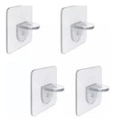 Kit 4 suporte adesivo prateleira transparente mão francesa cantoreira - fronteiradobrasil